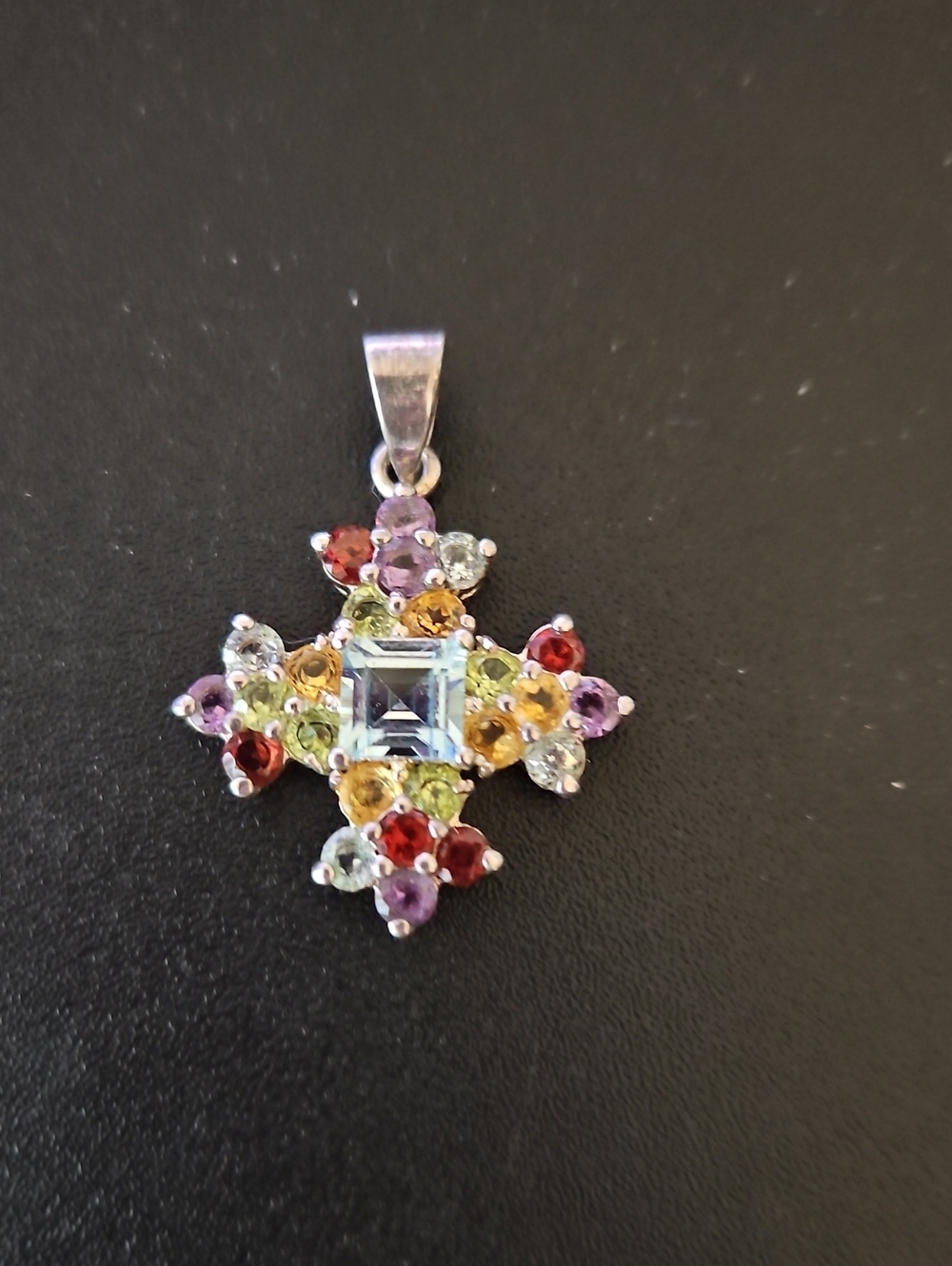 Gemstone Cross Pendant